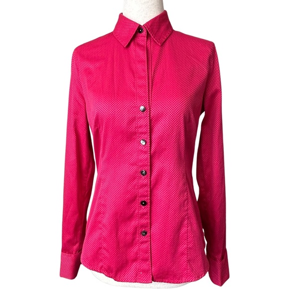 Banana Republic 100% Cotton Tailored Button Down Point Collar Shirt - XS - Pink - Picture 7 of 16